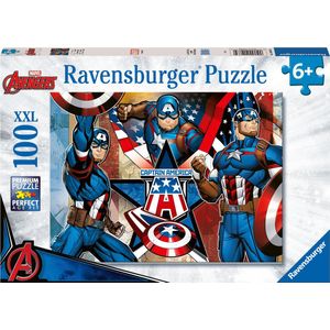 Ravensburger puzzel Captain America - Legpuzzel - 100 XXL stukjes