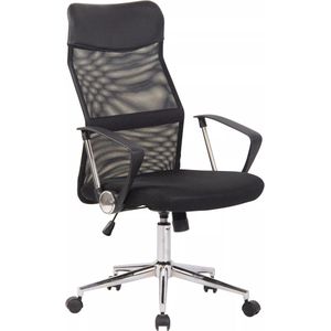 In And OutdoorMatch Bureaustoel Erick - zwart - stof - Ergonomisch - in hoogte verstelbaar - modern design - 51x51x118cm
