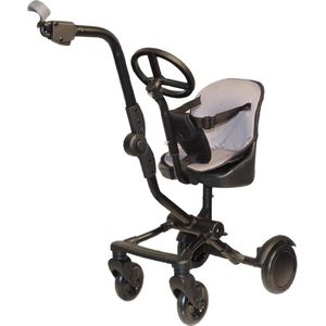 Zwart Uptown-Rider fietsstoeltje voor kinderen meerijdplankje universeel
