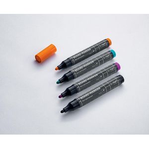 Sigel whiteboardstift - 4 kleur - zwart/turkoois/magenta/oranje - whiteboard stift - SI-BA011