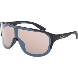MEDUSA Matt Zwart Polarized Sportbril met UV400 Bescherming en Flexibel TR90 Frame - Unisex & Universeel - Sportbril - Zonnebril voor Heren en Dames - Fietsaccessoires - Zilver