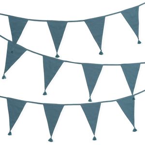 A Little Lovely Company - Vlaggenlijn slinger katoen - kinderkamer bruiloft - vintage blauw