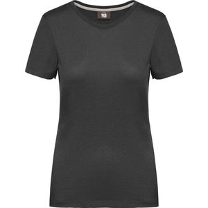 T-shirt Dames L WK. Designed To Work Ronde hals Korte mouw Dark Grey 65% Polyester, 35% Katoen