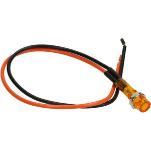 Controlelamp oranje 12V 8mm universeel (inbouw)