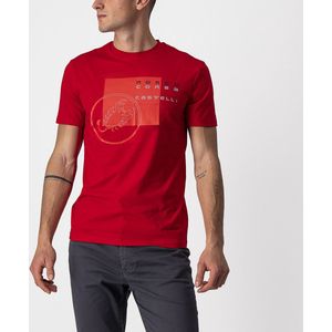Castelli Casual T-Shirt Heren Rood - MAURIZIO TEE RED SILVER GRAY BLACK-3XL