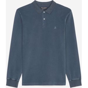 Marc O'Polo - Poloshirt Navy - Modern-fit - Heren Poloshirt Maat L