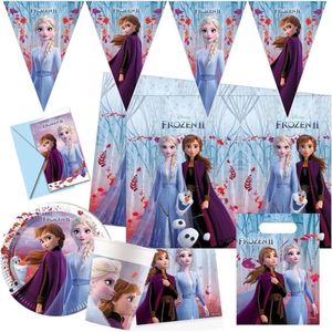 Disney Frozen 2 kinderfeest pakket voor 2-8 personen - Feestpakketten verjaardagspakketten