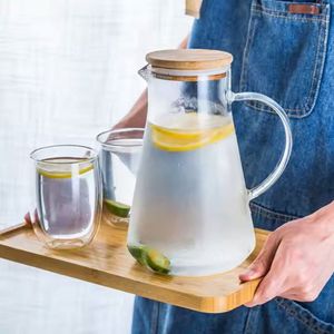 Nordeliv- Karaf - Schenkkan - 1,5 L - Glas met Bamboe Deksel