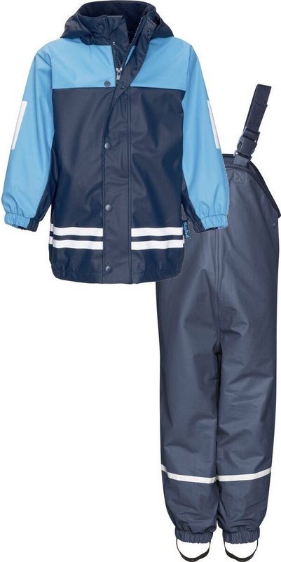 Playshoes - Regenpak met fleecevoering voor kinderen- Navy/Blauw - maat 98cm