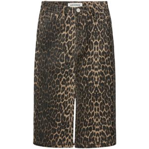 Rok - Leopard Print - Katoenmix - Rits- en Knoopsluiting