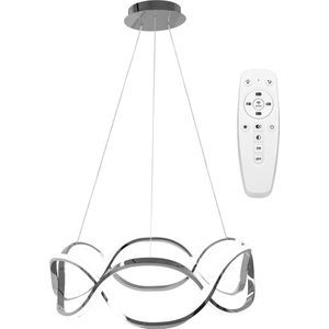 LED 1 hanglamp - lichtpunten met geïntegreerde LED-bron - Eetkamerlamp, chroom kroonluchter, LED-eetkamerkroonluchter, verlichtingsarmatuur voor woonkamer