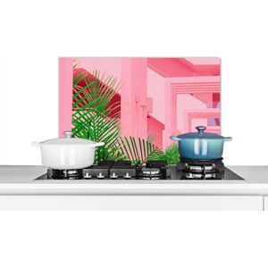 Spatscherm keuken 60x40 cm - Kookplaat achterwand Zomer - Planten - Tuin - Muurbeschermer - Spatwand fornuis - Hoogwaardig aluminium