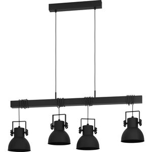 EGLO Shirebrook Hanglamp - E27 - 100 cm - Zwart