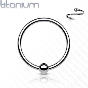Buigbare ring titanium 0.8x8mm