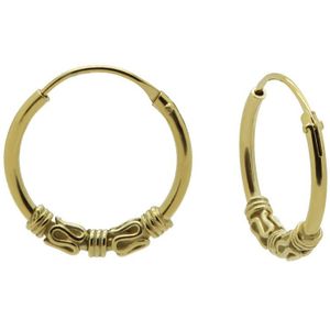 Bijoutheek Bali hoop Oorringen 12GD-3 Gold