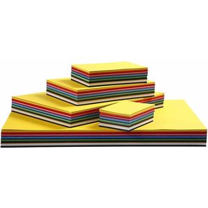 Gekleurd Karton, A3,A4,A5,A6, 180 gr, diverse kleuren, 1500 div vellen/ 1 doos | Knutselpapier | Knutselkarton