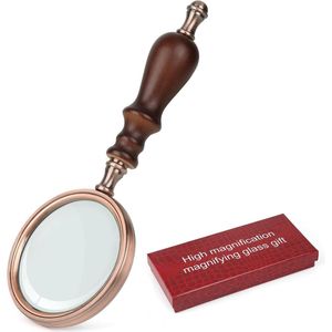 PLABBDPL Mini opvouwbare zakloep, zakloep, 2 stuks, leesloep, opvouwbaar, klein optisch glas met beschermhoes, leer, klein vergrootglas