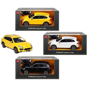 Porsche - Cayenne Turbo - RC Auto - Zwart/Wit/Geel - 1:14