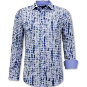 Bloemen Overhemd Heren - 3116 - Blauw