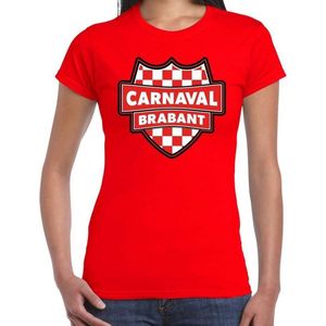 Carnaval verkleed t-shirt Brabant - rood- dames - Brabantse feest shirt / verkleedkleding XS