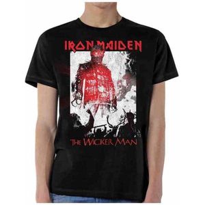 Iron Maiden - The Wicker Man Smoke Heren T-shirt - L - Zwart