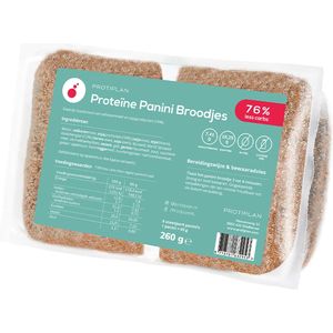 Protiplan | Proteïne Panini Broodjes | 36 stuks | 36 x 4 x 65 gram | Perfect voor een koolhydraatarm ontbijt of lunch