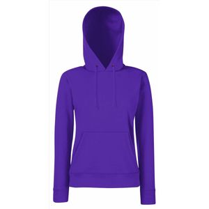 Fruit of the Loom - Lady-Fit Classic Hoodie - Paars - XS