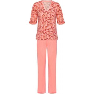 Lords & Lilies dames pyjama top met lange broek - oranje citrus print - 231-5-XPF-Z/984 - maat XL