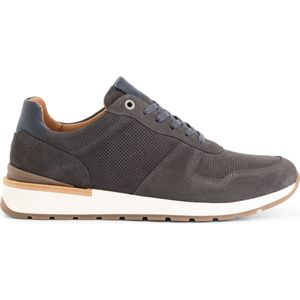 Travelin' Brampton - Lage heren sneakers - 100% leer en ademend - Donkergrijs