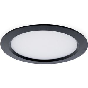 Groenovatie LED Paneel Plafondlamp 30W - Rond - ⌀ 23 cm - Warm Wit - Inbouw - Zwart