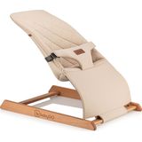 BabyGO Skippy - Wipstoel - Houten Baby Bouncer- Schommelstoel voor baby's - Beige