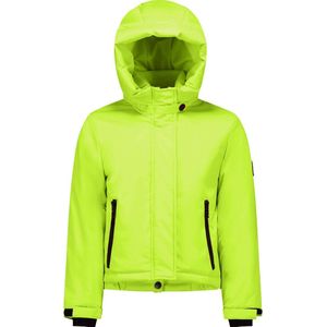 Super Rebel Girls Twister Big Hooded Jacket Neon Yellow - Wintersportjas Voor Meisjes - Geel - 140