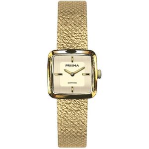 Prisma horloge 1906 Dolce Square Gold saffierglas 5 ATM