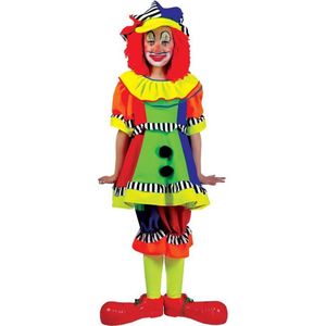 Kostuum | Spanky Stripes Clown Olivia | Meisjes| Maat 116 | Verkleedkleding