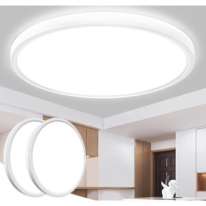 Ultradunne LED Plafondlamp - Badkamerlamp voor Heldere Verlichting - Modern Design - Energiezuinig - Waterdicht