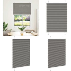 vidaXL Plissé rolgordijn 95x100 cm stofbreedte 94,4 cm antraciet - Plisségordijn - Geplooide Jaloezieën - Geplooide Zonwering - Plisse Blind