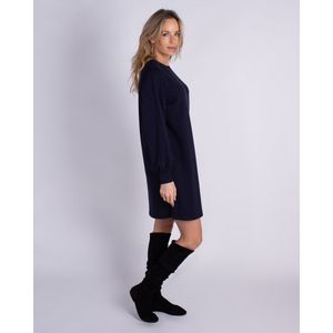 Dames jurk navy viscose cupro-BRIGHTON.