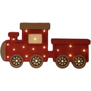 Houten Nachtlampje Trein – Magische LED Sfeerverlichting met Dimmer en Timer - Perfect voor Baby's en Peuters - Wandlamp voor in de Slaapkamer en Kinderkamer