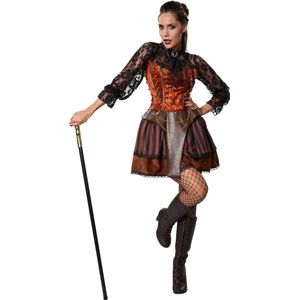 dressforfun - Steampunk gravin S - verkleedkleding kostuum halloween verkleden feestkleding carnavalskleding carnaval feestkledij partykleding - 302310