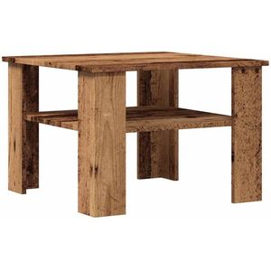 vidaXL Salontafel - 60x60x42 cm - Bewerkt Hout - Oud Houtkleur Salontafel - Salontafels - Tafel - Bijzettafel