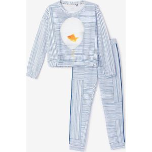 Woody X Anne Kurris pyjama meisjes/dames - blauw - goudvis - 233-18-APA-Z/973 - maat S