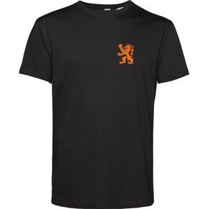 T-shirt Holland Leeuw Klein Oranje | Koningsdag kleding | Oranje Shirt | Zwart | maat XS