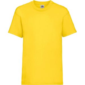 Fruit Of The Loom Kinder Kinderen Unisex Valueweight T-shirt met korte mouwen (Yellow)