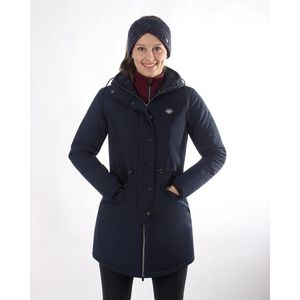 QHP - Lange Winterjas Linde Waterproof - Navy - Maat 46