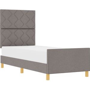 vidaXL - Bed - Frame - Taupe - 80x200 - cm - Stof