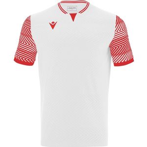 Macron Tureis Shirt Korte Mouw Kinderen - Wit / Rood | Maat: 9-10 Y