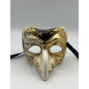 Venetiaans masker Pulcinella- Pulcinella masker - Theater mask - gala masker - gemasker bal masker