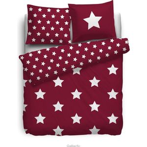 HnL Living Stars - Dekbedovertrek - Lits-jumeaux - 240 x 200/220 cm - Rood