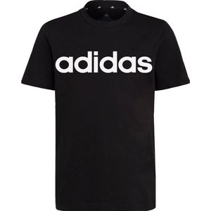 adidas Sportswear Essentials Linear Logo Katoenen T-shirt - Kinderen - Zwart- 152
