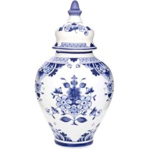 Pot met deksel - 27,5 cm hoog - Royal Delft - Delfts blauw - vaas met deksel - sierpot - pul - cadeau vrouw populair